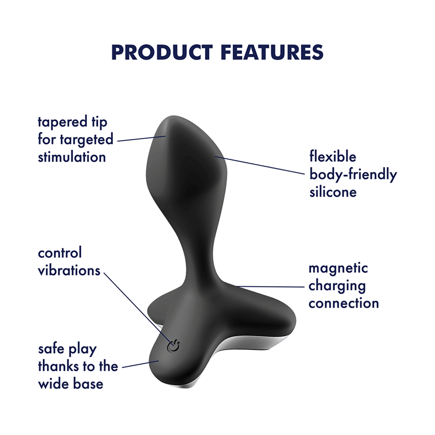 Satisfyer Game Changer Butt Plug Rechargeable Vibrating Black