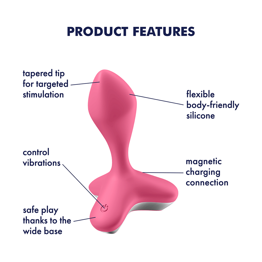 Satisfyer Game Changer Butt Plug Pink Rechargeable Vibrating