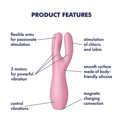 Satisfyer Threesome 3 Layon Vibrator Pink