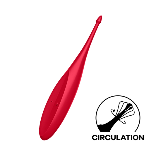 Satisfyer Twirling Fun Tip Stimulator Targeted Stimulation Red