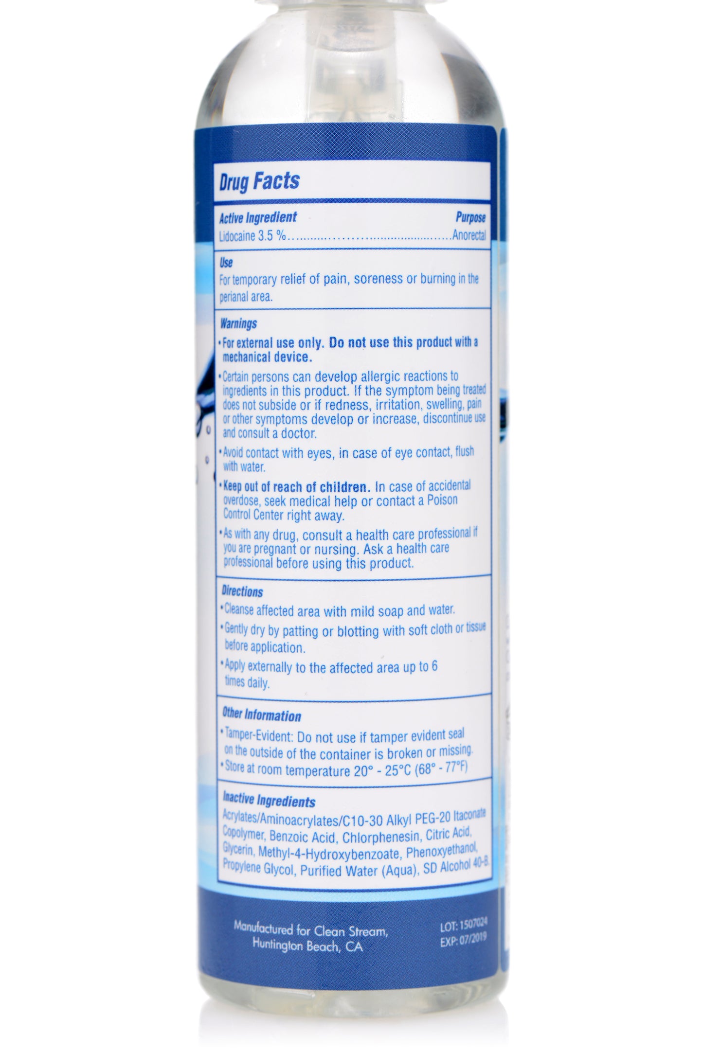 Relax Anal Lube Desensitizing Spray Gel 130ml