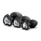 Luxe Bling Butt Plugs Training Kit Black With Gems
