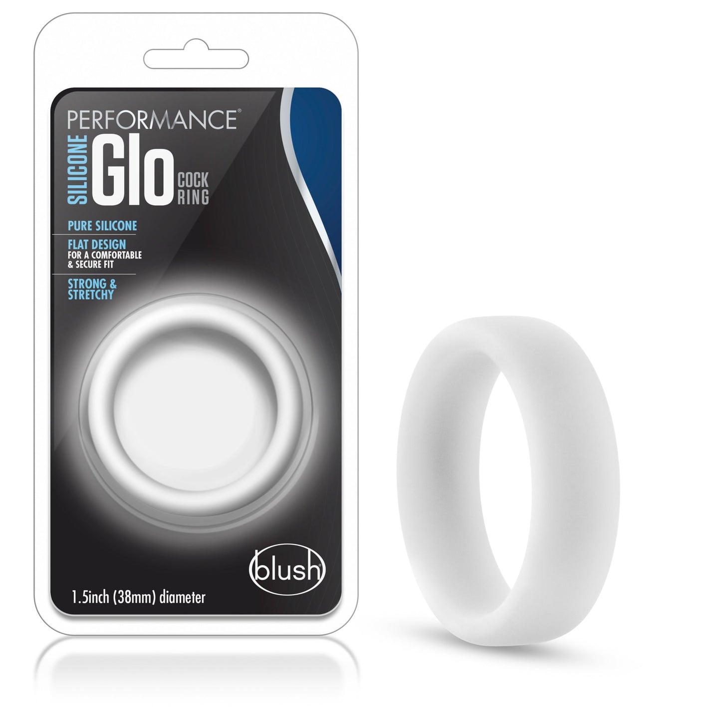 Performance Silicone Cock Ring White Glow