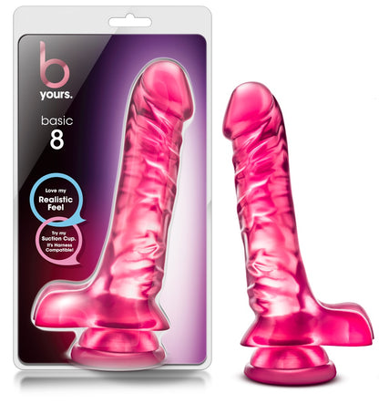 B Yours Basic 8inch Dildo Pink