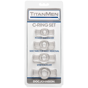 TitanMen Cock Ring Set Clear