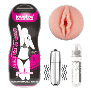 Sex In A Can Vagina Lotus with Vibe Bullet