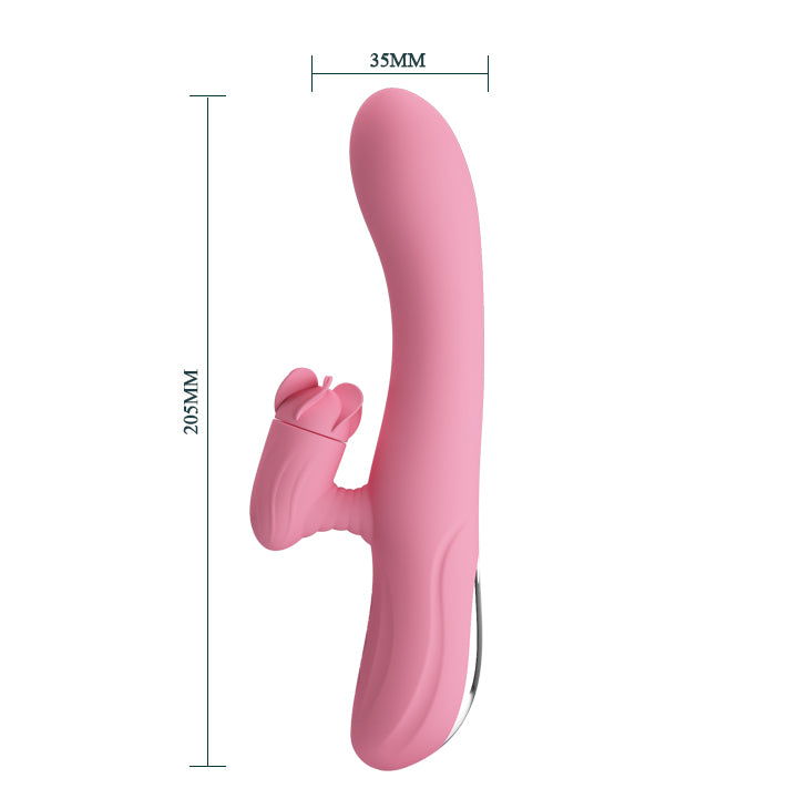 Rechargeable Rotating Tongue Rabbit Vibrator Gina