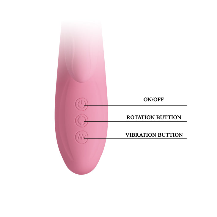 Rechargeable Rotating Tongue Rabbit Vibrator Gina