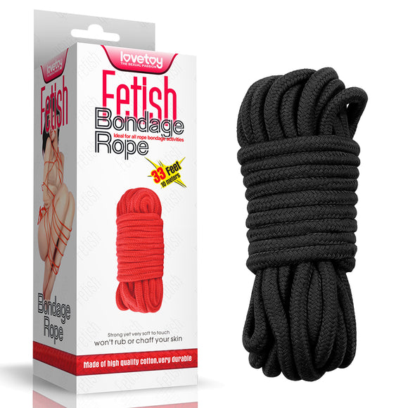 Fetish Bondage Rope 10 Meters Black