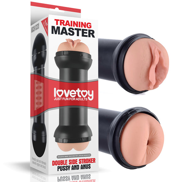 Training Master Double Side Stroker Pussy and Ass