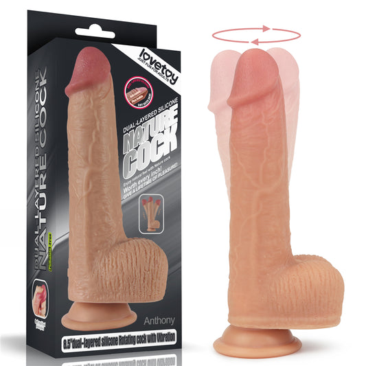 8.5inch Dual layered Silicone Rotating Cock Anthony