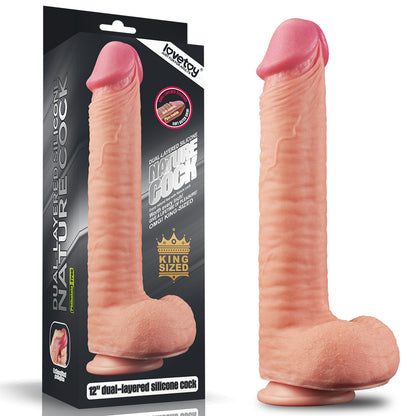 12 Inch Dual Layer Liquid Silicone Cock