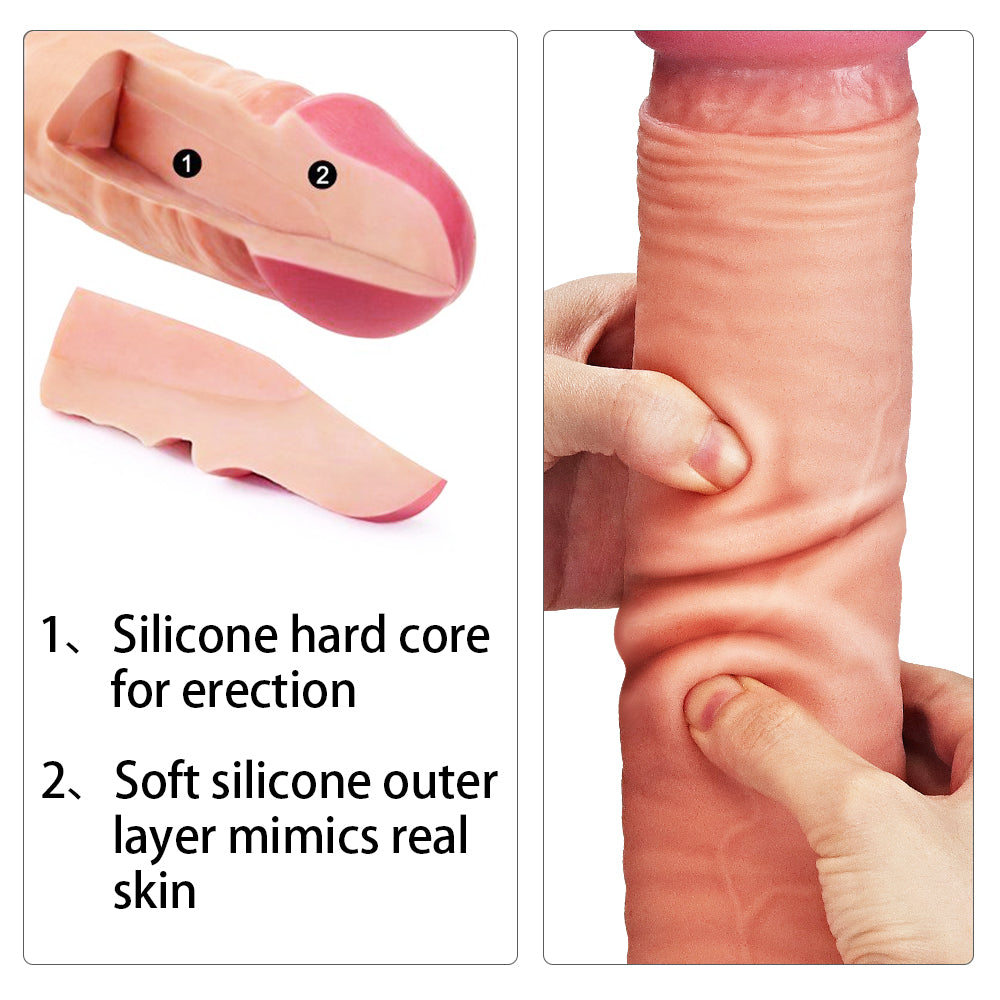 12 Inch Dual Layer Liquid Silicone Cock