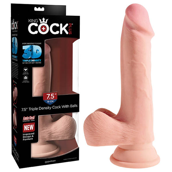 King Cock Plus 7.5inch Triple Density 3D Cock with Balls