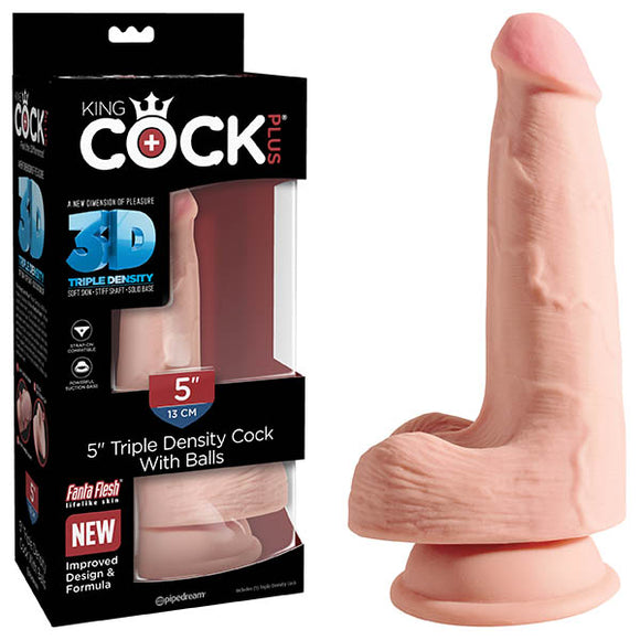 King Cock Plus 5inch Triple Density 3D Cock with Balls