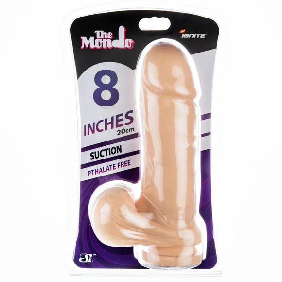Thick Cock with Balls and Suction 8 Inch Dong
