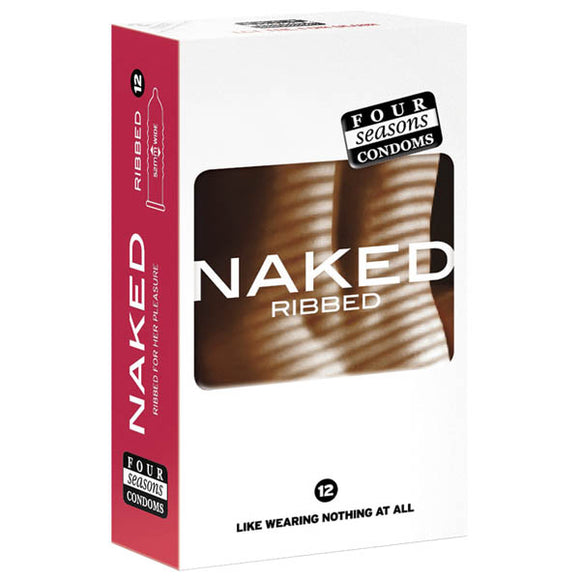 Naked Ribbed Ultra Thin Ribbed Condoms 12 Pack