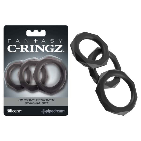 C-Ringz Silicone Stamina Set – Three-Ring Kit 2.5 cm, 3 cm & 3.5 cm