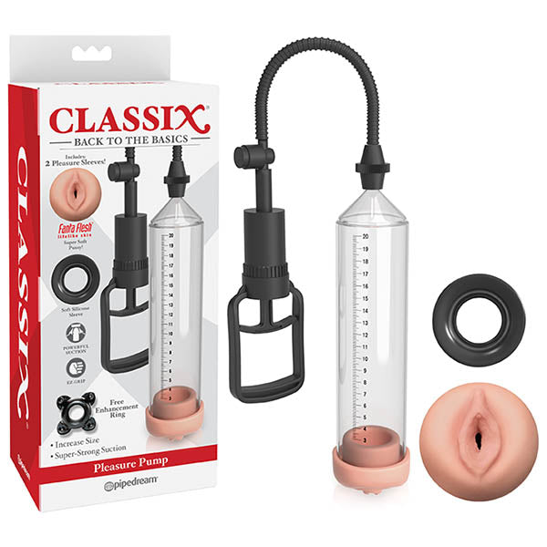 Classix Pleasure Pump with FantaFlesh Sleeve