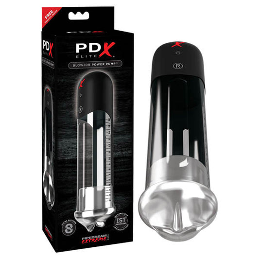 PDX Elite Blowjob Power Pump with Mouth Stroker Sleeve