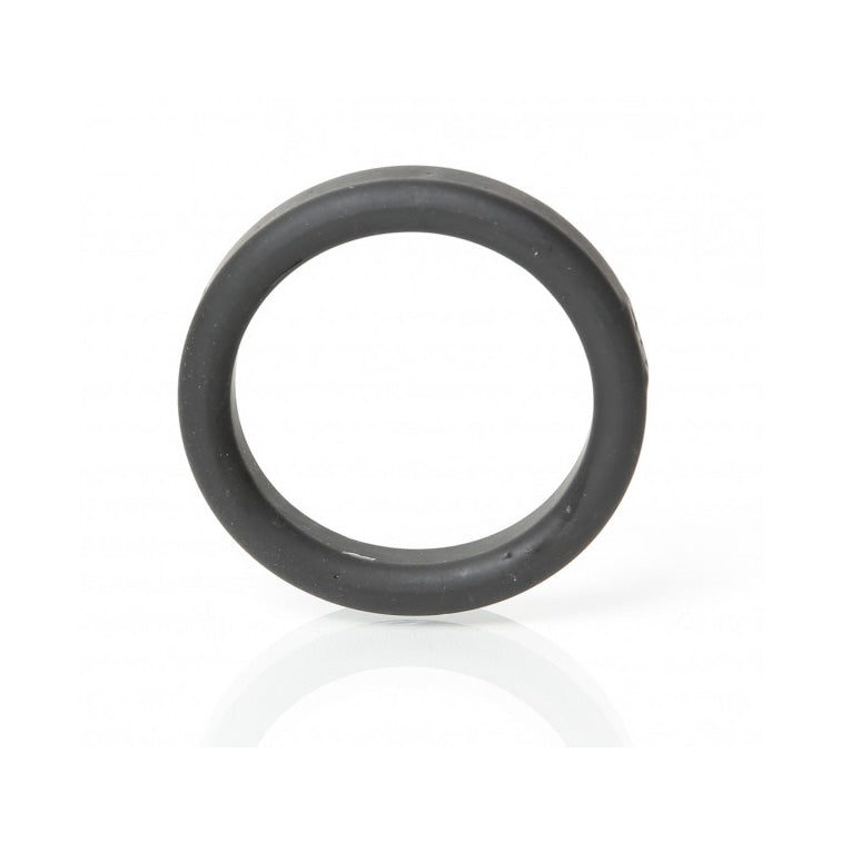 Front view of the Boneyard 40mm black silicone cock ring