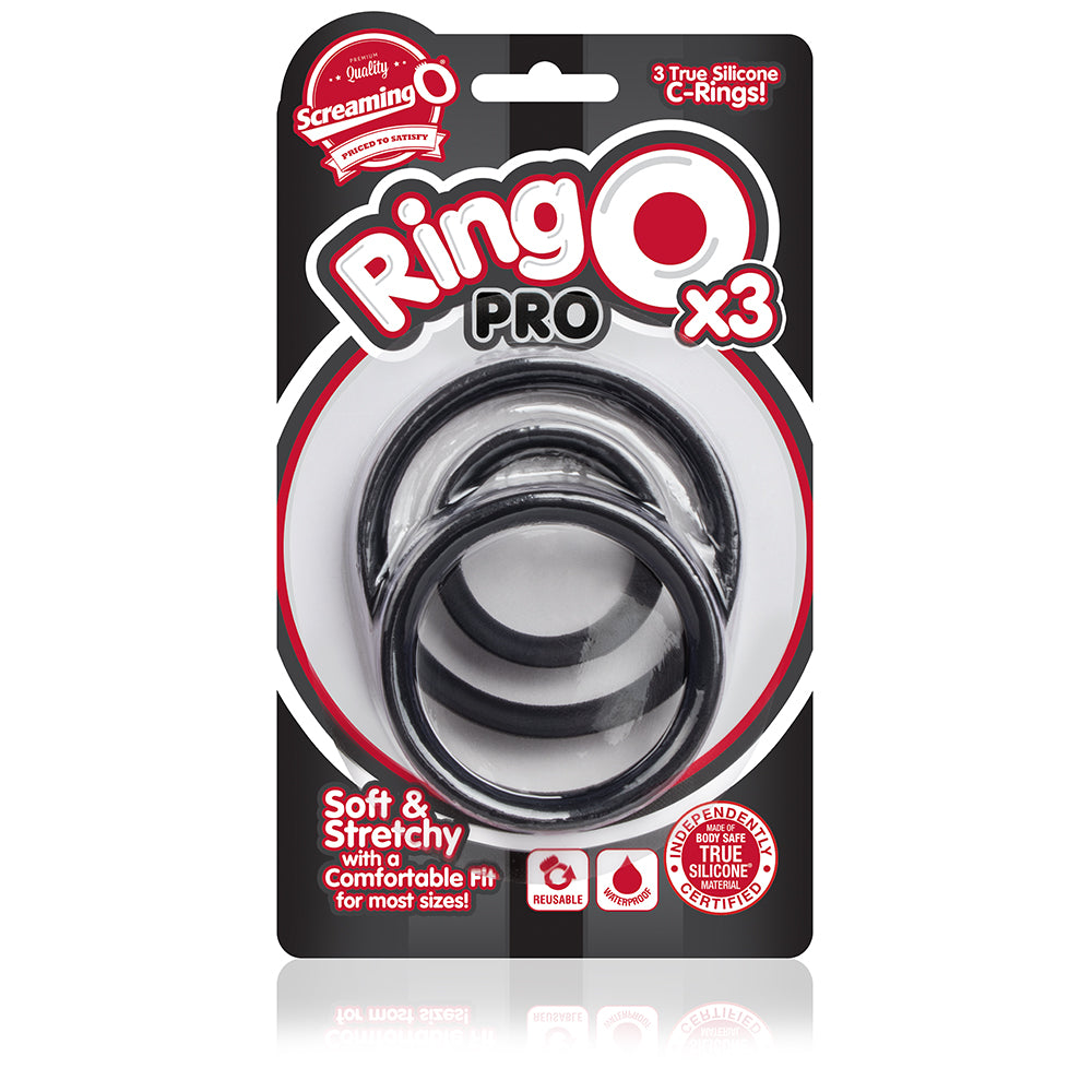 Screaming O Ring O Pro x3 Cock Rings Black