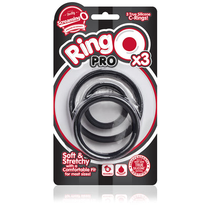 Screaming O Ring O Pro x3 Cock Rings Black